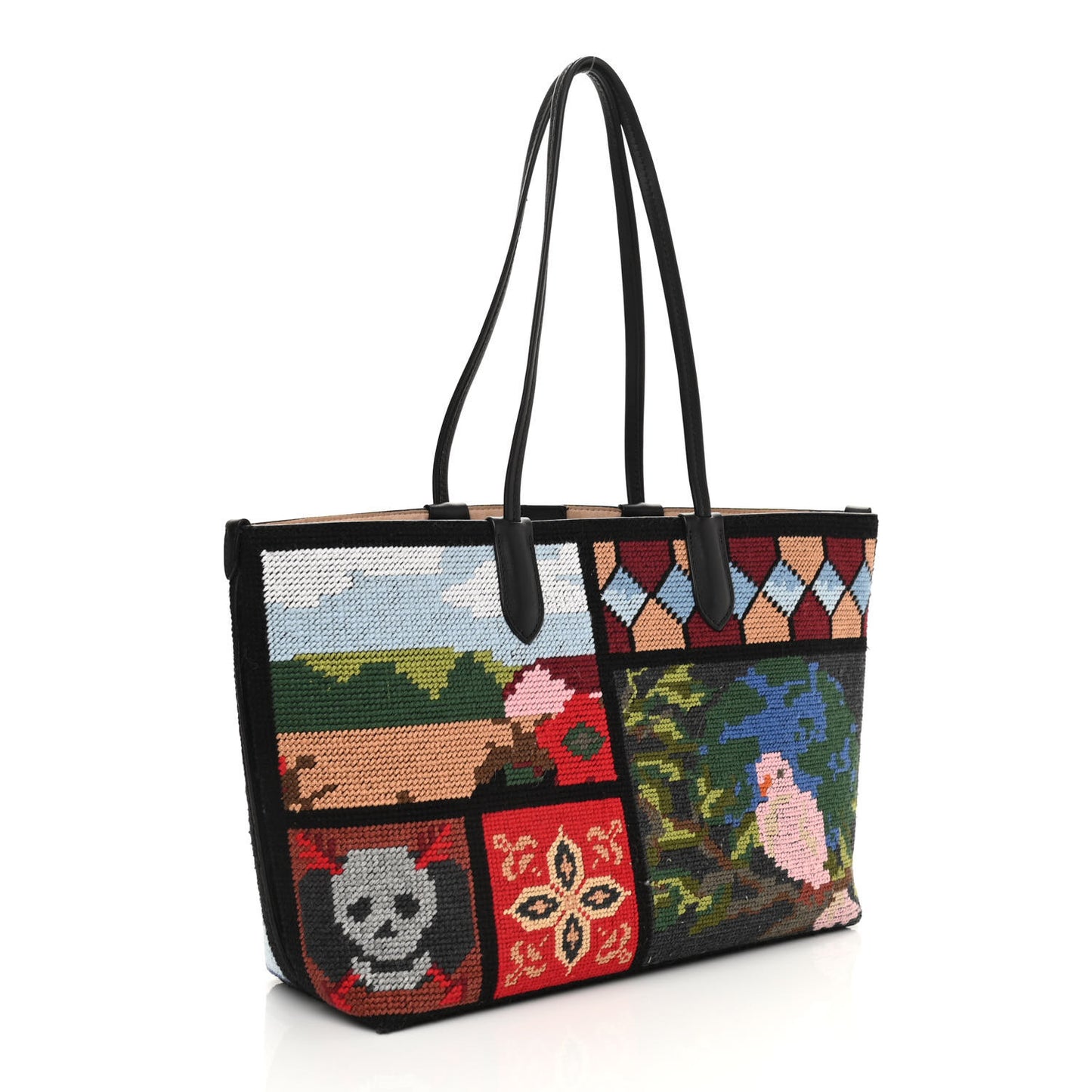 Tapestry Patchwork Small Shopper Tote in Multicolor