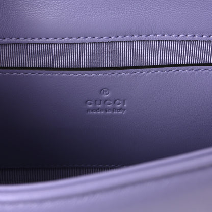 Gucci Lambskin Matelasse Small GG Marmont Shoulder Bag Lapis 6 of 10