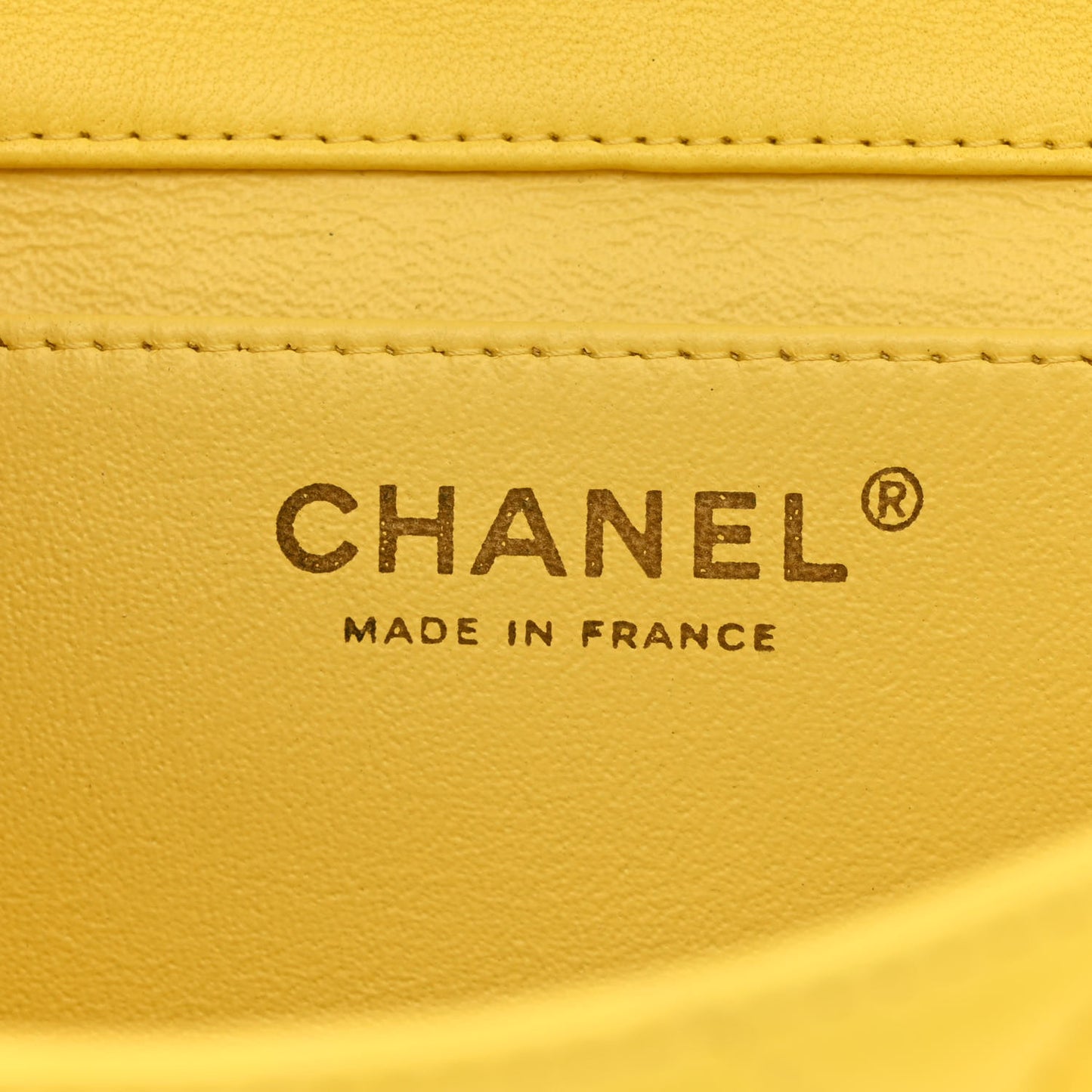 Lambskin Quilted Clutch with Chain Flap Yellow