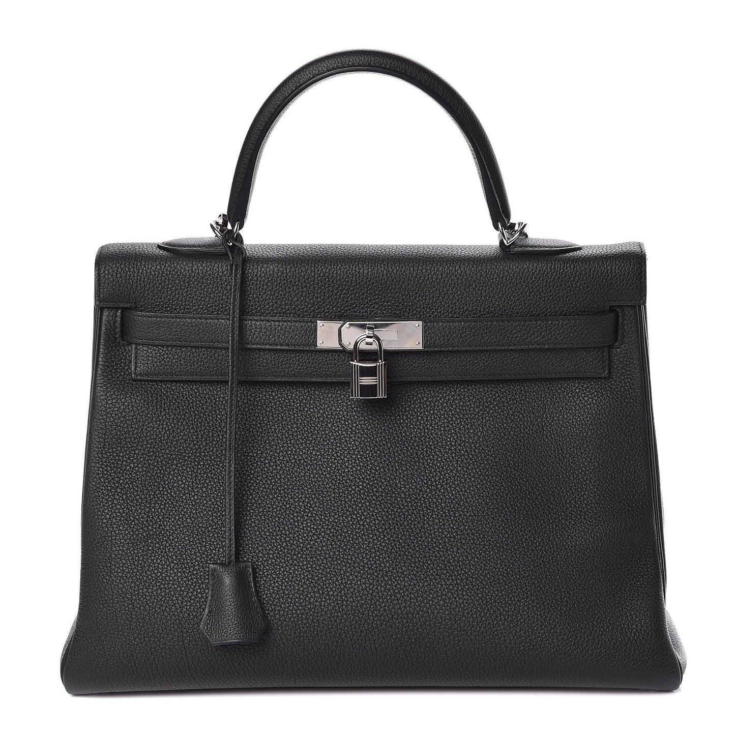 Togo Verso Kelly Retourne 35 Black Bleu Agate