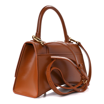 Balenciaga Shiny Box Calfskin Small Hourglass Top Handle Bag Camel 3 of 11
