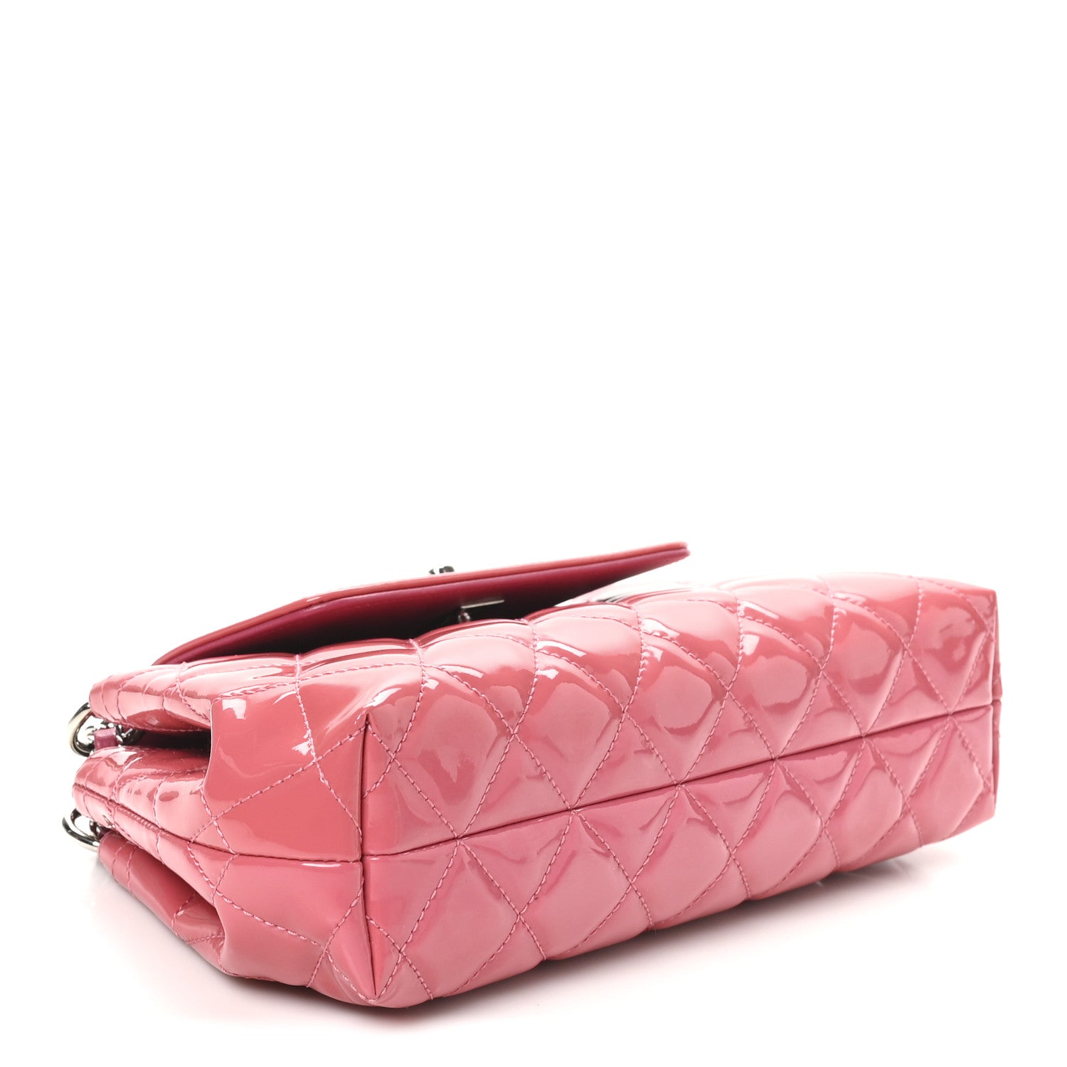 Chanel Patent Quilted Medium Coco Shine Accordion Flap Pink 4 of 11