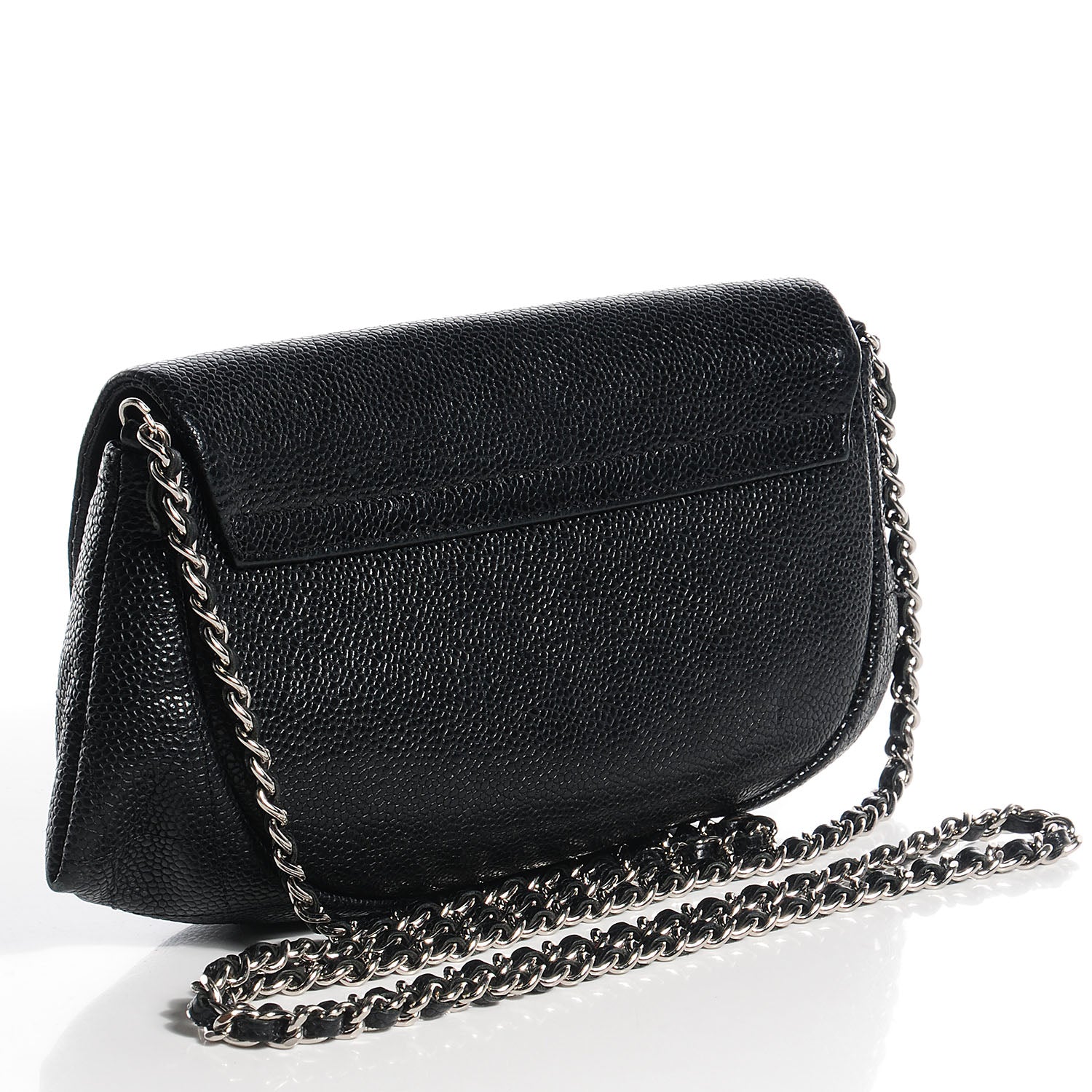 Chanel Caviar Half Moon Wallet On Chain WOC Black 3 of 9