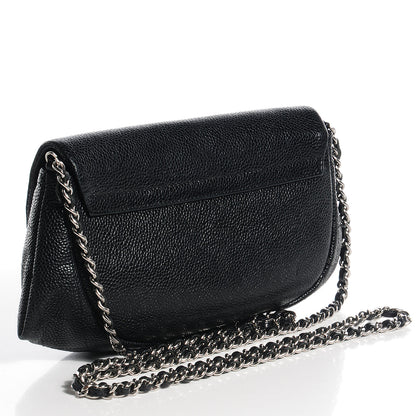 Chanel Caviar Half Moon Wallet On Chain WOC Black 3 of 9