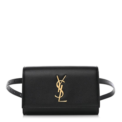 Saint Laurent Grain De Poudre Monogram Kate Belt Bag Black 1 of 11