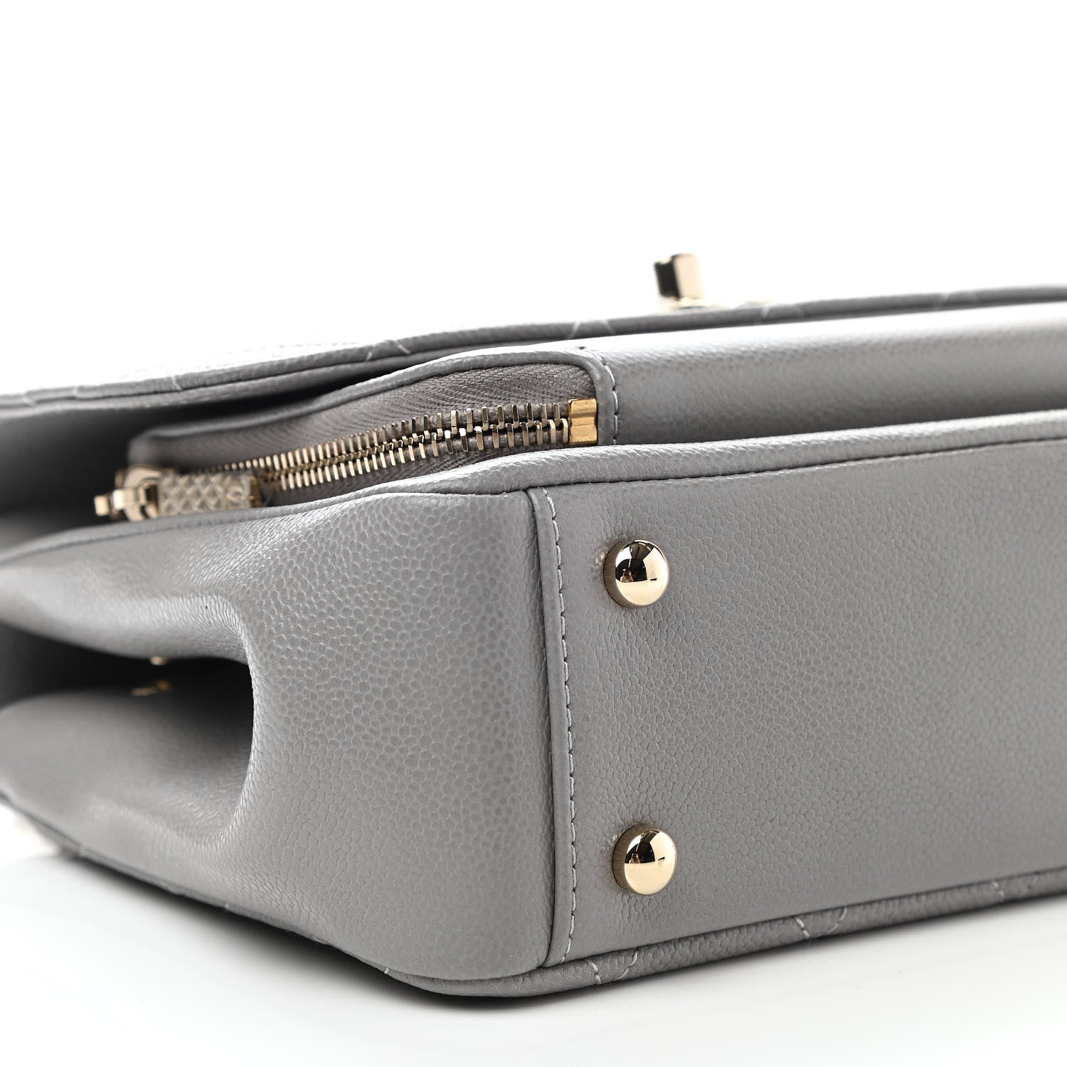 Chanel Caviar Quilted Medium Business Affinity Flap Grey 9 of 11