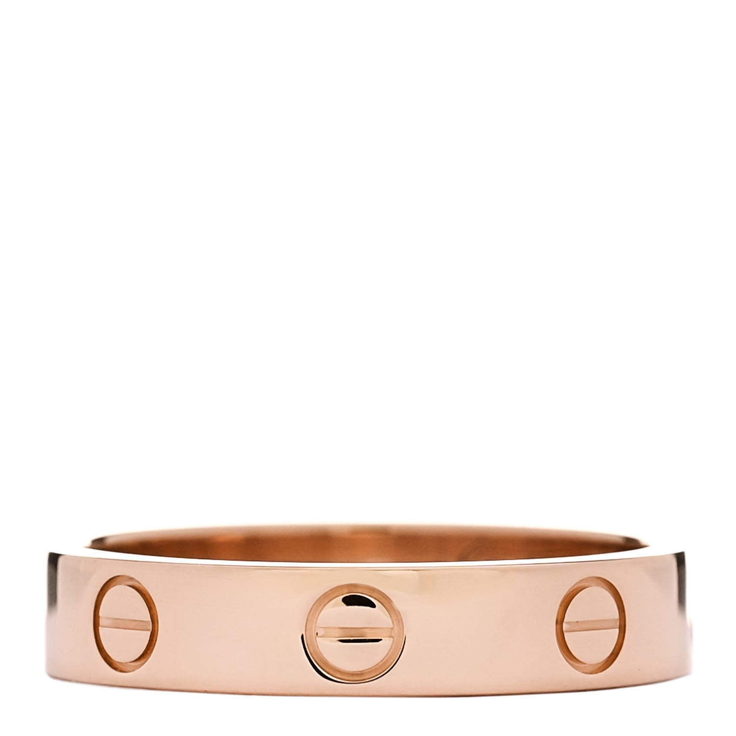 Cartier 18K Pink Gold Diamond 4mm LOVE Wedding Band Ring 53 6.5 3 of 4
