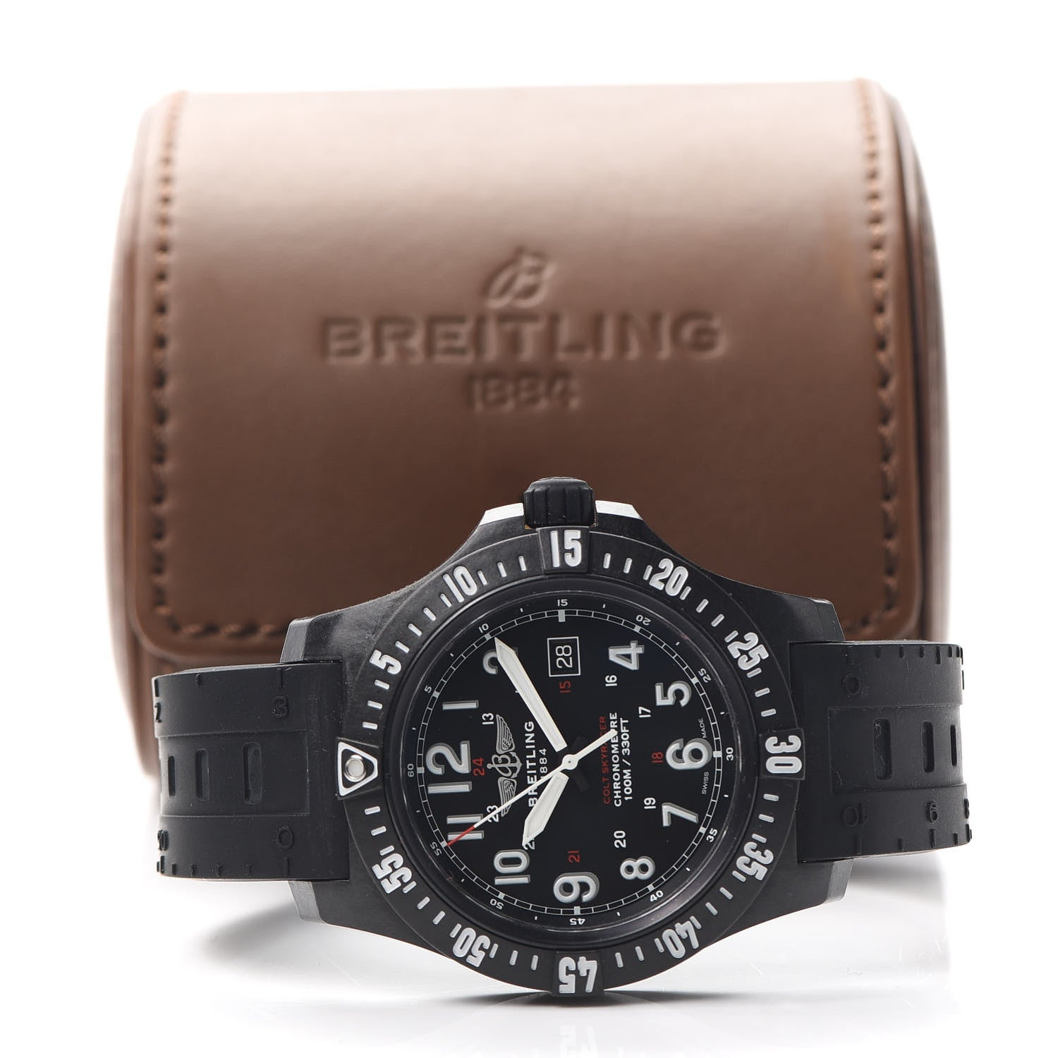Breitling Breitlight Rubber 45mm Colt Skyracer Quartz Watch Black X74320 5 of 5