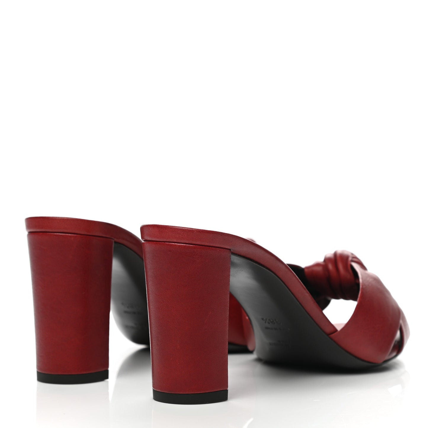 Lambskin Bianca Mules 38.5 Red