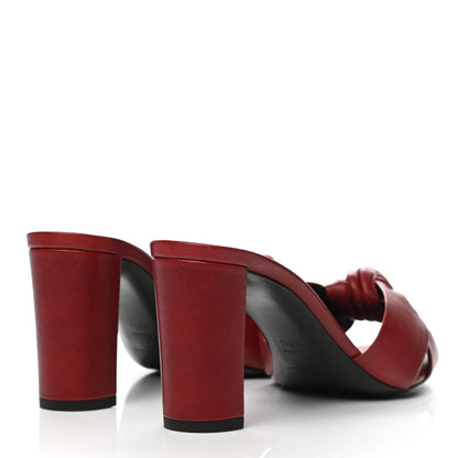 Saint Laurent Lambskin Bianca Mules 38.5 Red 4 of 9