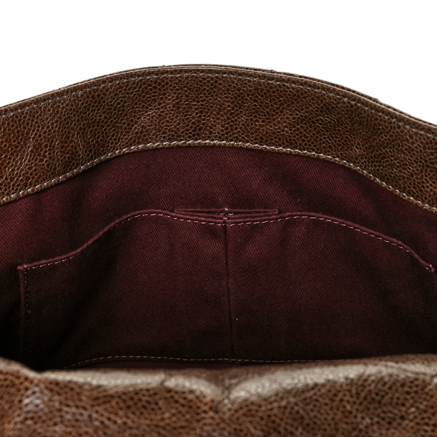 Chanel Crumpled Grained Calfskin Jumbo CC Crave Flap Brown 14 of 14