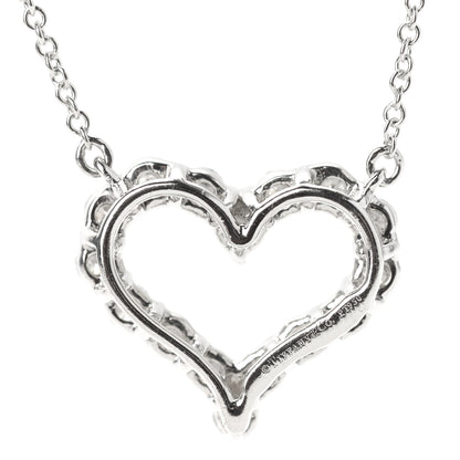 Tiffany Platinum Diamond Small Heart Pendant Necklace 4 of 6