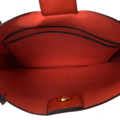 Stella McCartney Eco Alter Nappa Perforated Logo Tiny Crossbody Orange 4 of 5