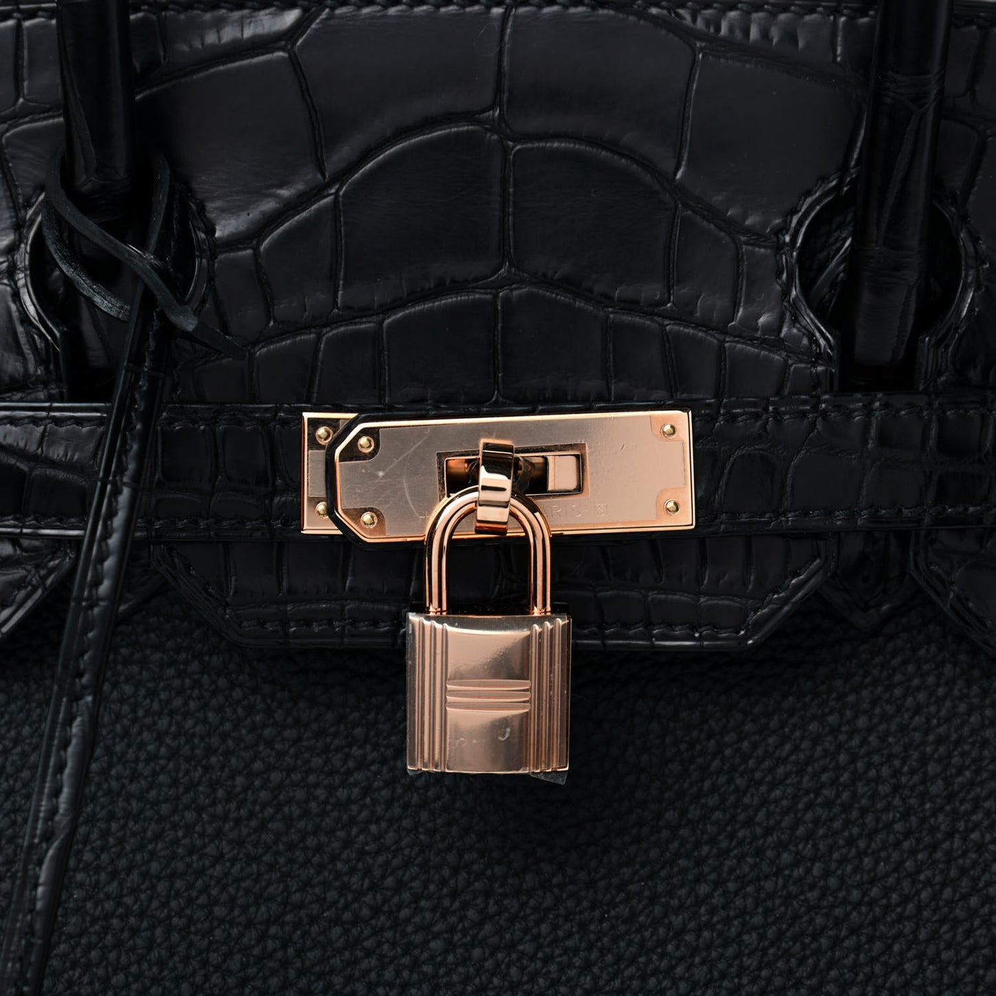 Togo Matte Alligator Birkin Touch 30 Black