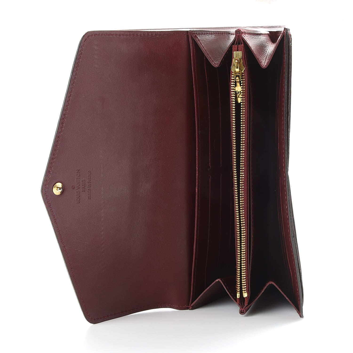 Louis Vuitton Vernis Sarah Wallet NM Griotte 5 of 6