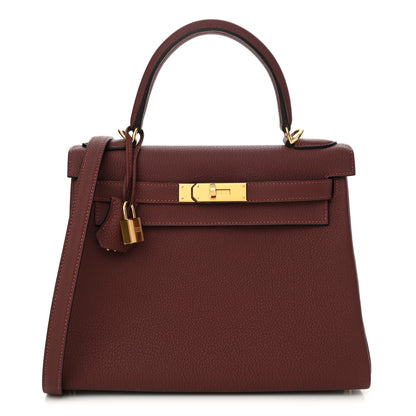 Hermes Togo Kelly Retourne 28 Rouge H 1 of 12