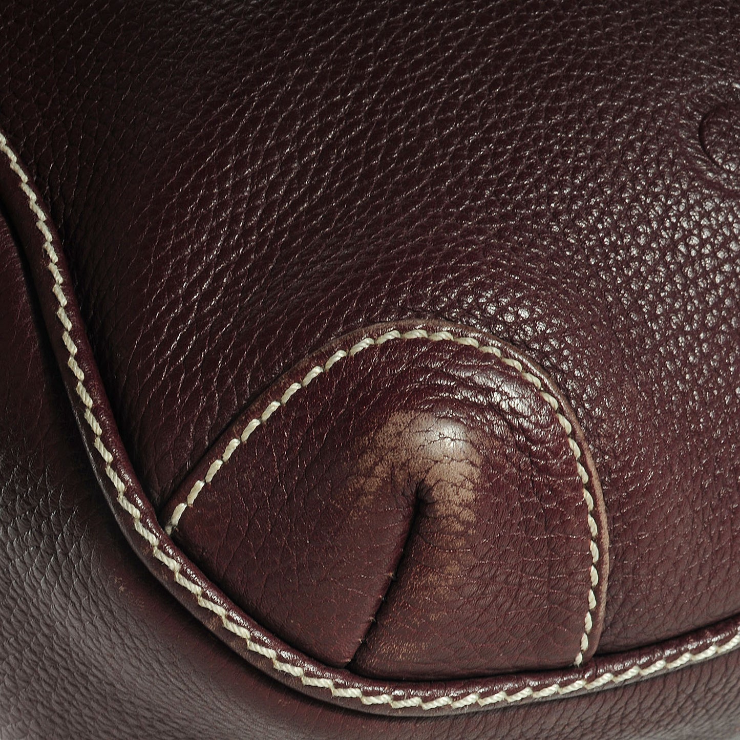 Leather Tassel Hobo Bordeaux