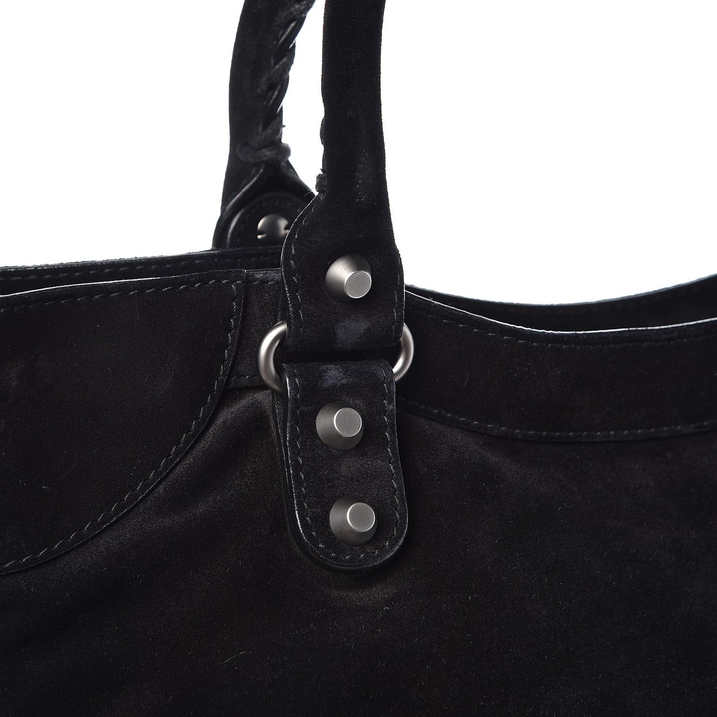 Baby Daim Suede Classic Silver Hardware Velo Black