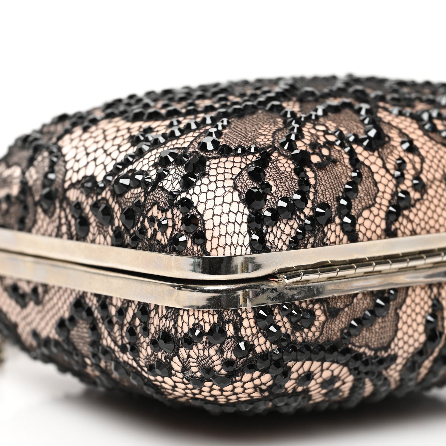 Christian Louboutin Lace Miss Loubi Chain Clutch Black 6 of 8