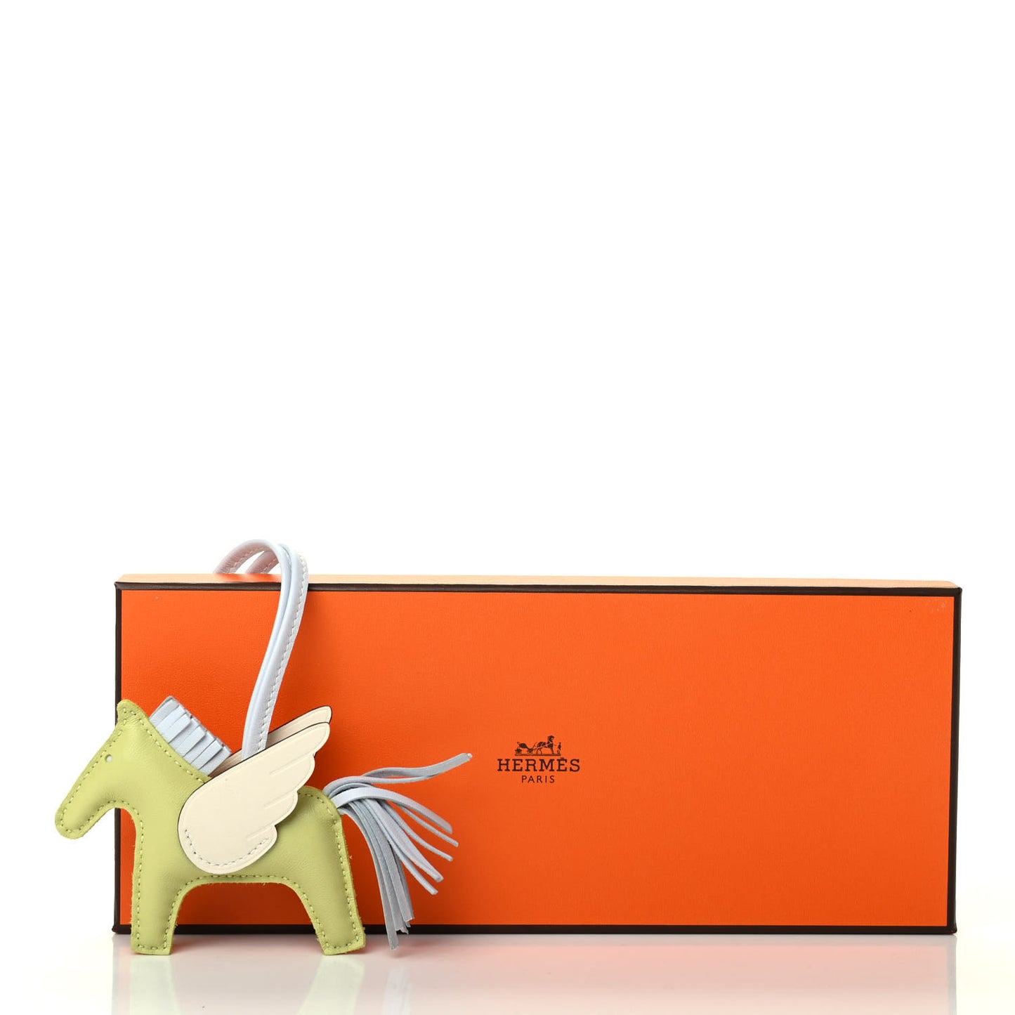 Milo Lambskin Grigri Rodeo Pegase Horse Bag Charm PM Jaune Bourgeon Bleu Brume Nata