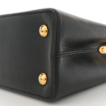 Louis Vuitton Taurillon Capucines PM Black 9 of 11