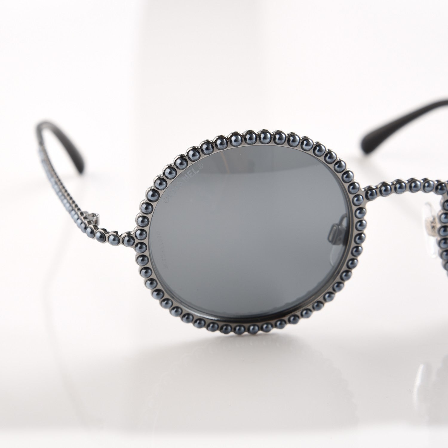 Chanel Pearl Round Sunglasses 71138 Grey 7 of 9
