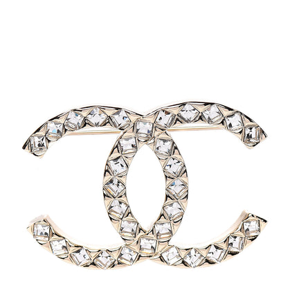 Chanel Baguette Crystal High Society CC Brooch Gold 1 of 4