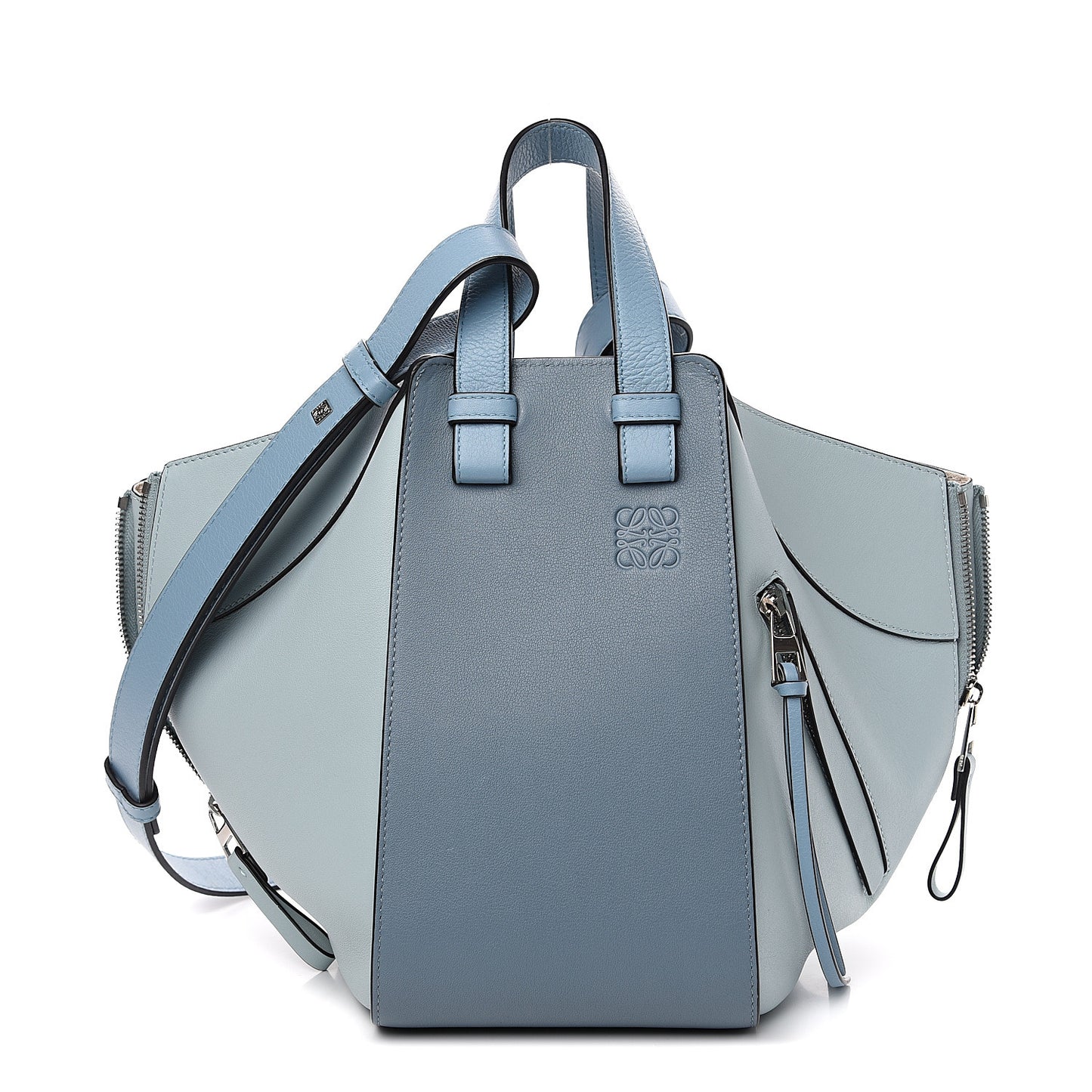 Calfskin Small Hammock Shoulder Bag Aqua Light Blue Stone