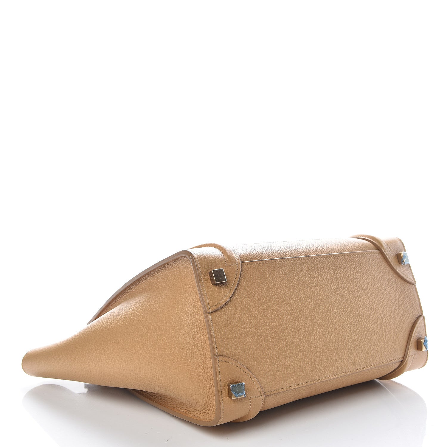 Celine Drummed Calfskin Micro Luggage Cumin 4 of 9