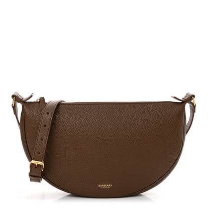 Burberry Grained Calfskin All Soft Sling Shoulder Bag Earth 1 of 11
