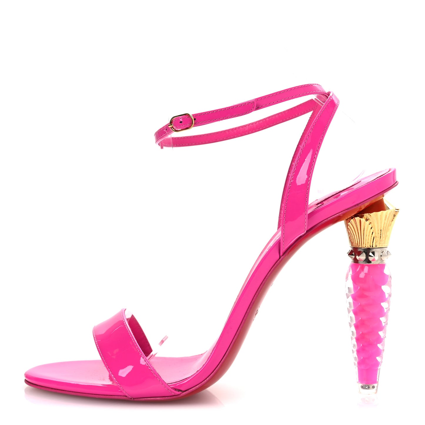 Patent Glossy Lipgloss Queen 100 Sandals 39.5 Fuchsia