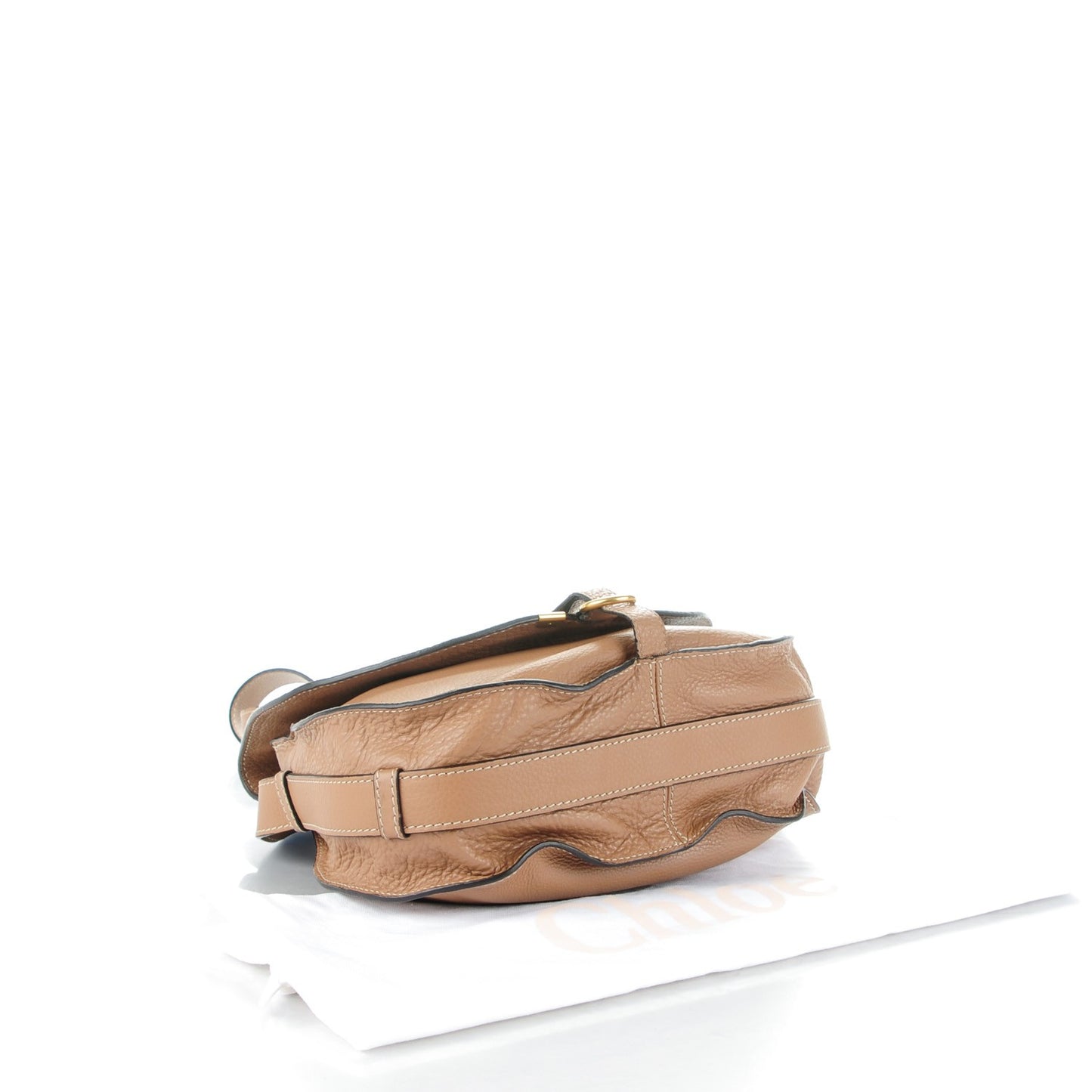 Calfskin Medium Marcie Round Crossbody Bag Nut