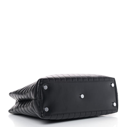 Saint Laurent Calfskin Y Quilted Monogram Large Loulou Shopper Black 3 of 4