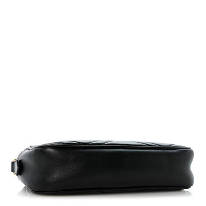 Gucci Calfskin Matelasse Small GG Marmont Chain Shoulder Bag Black 3 of 13