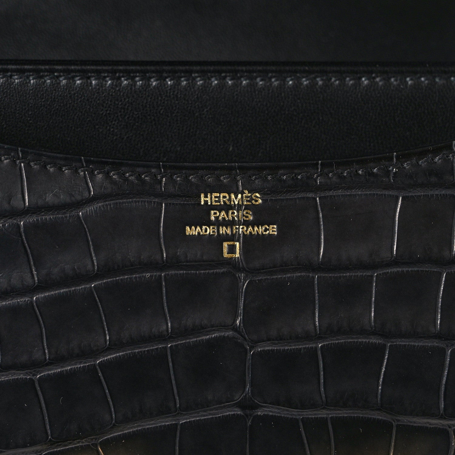 Hermes Matte Alligator Constance 18 Black 7 of 13
