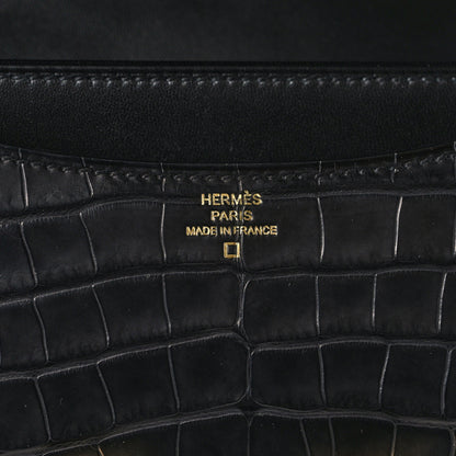 Hermes Matte Alligator Constance 18 Black 7 of 13