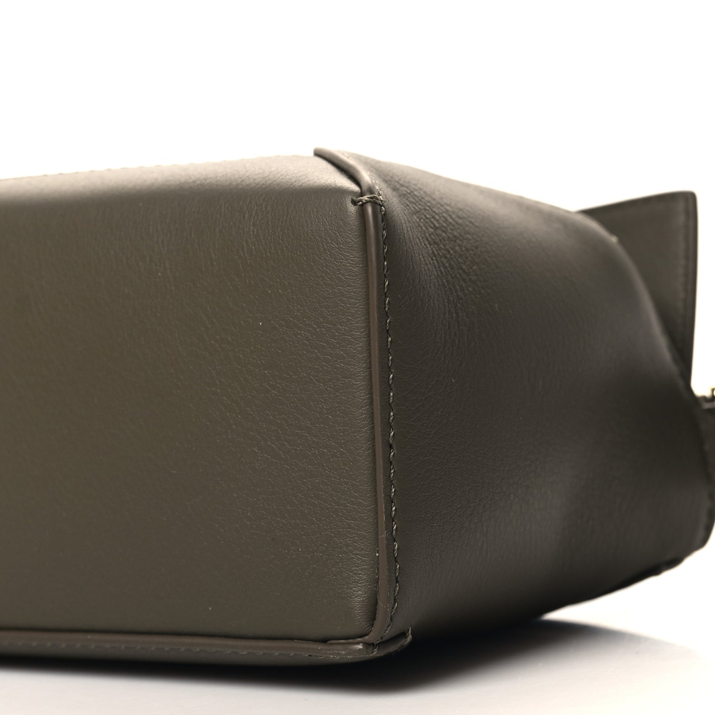 Calfskin Mini Puzzle Edge Bag Khaki Green