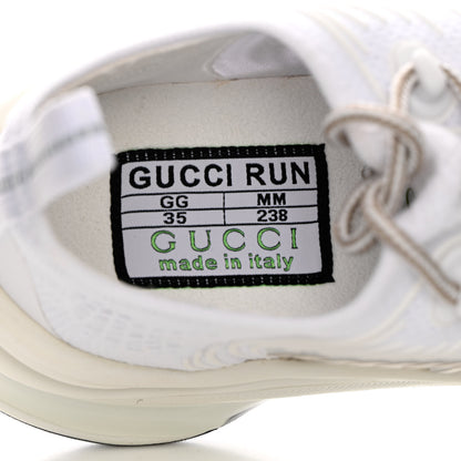 Gucci Technical Knit Fabric Waves Womens Gucci Run Sneakers 35 Great White Thunder 6 of 8