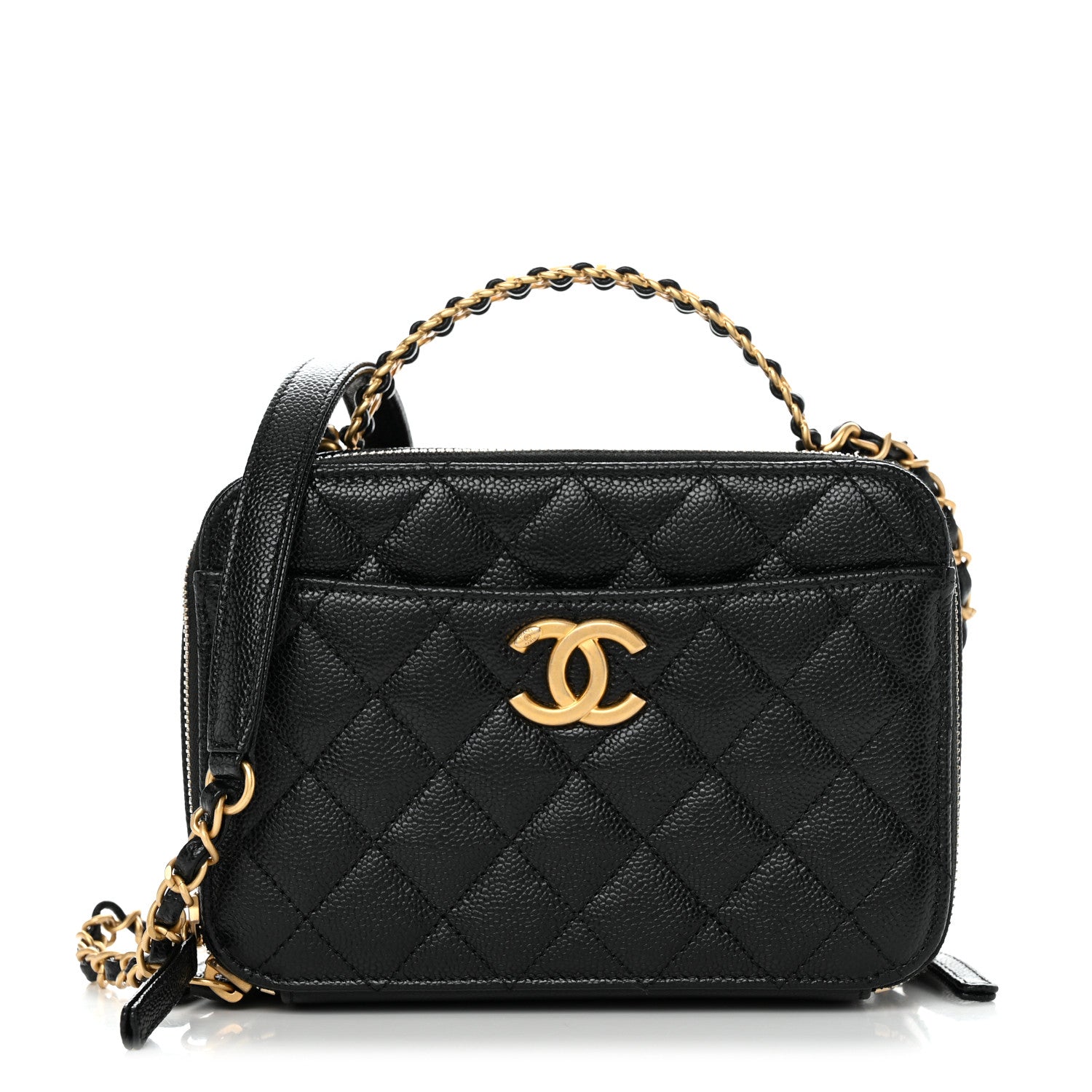 Chanel Caviar Quilted Small Pick Me Up Vanity Case Black 1 of 12