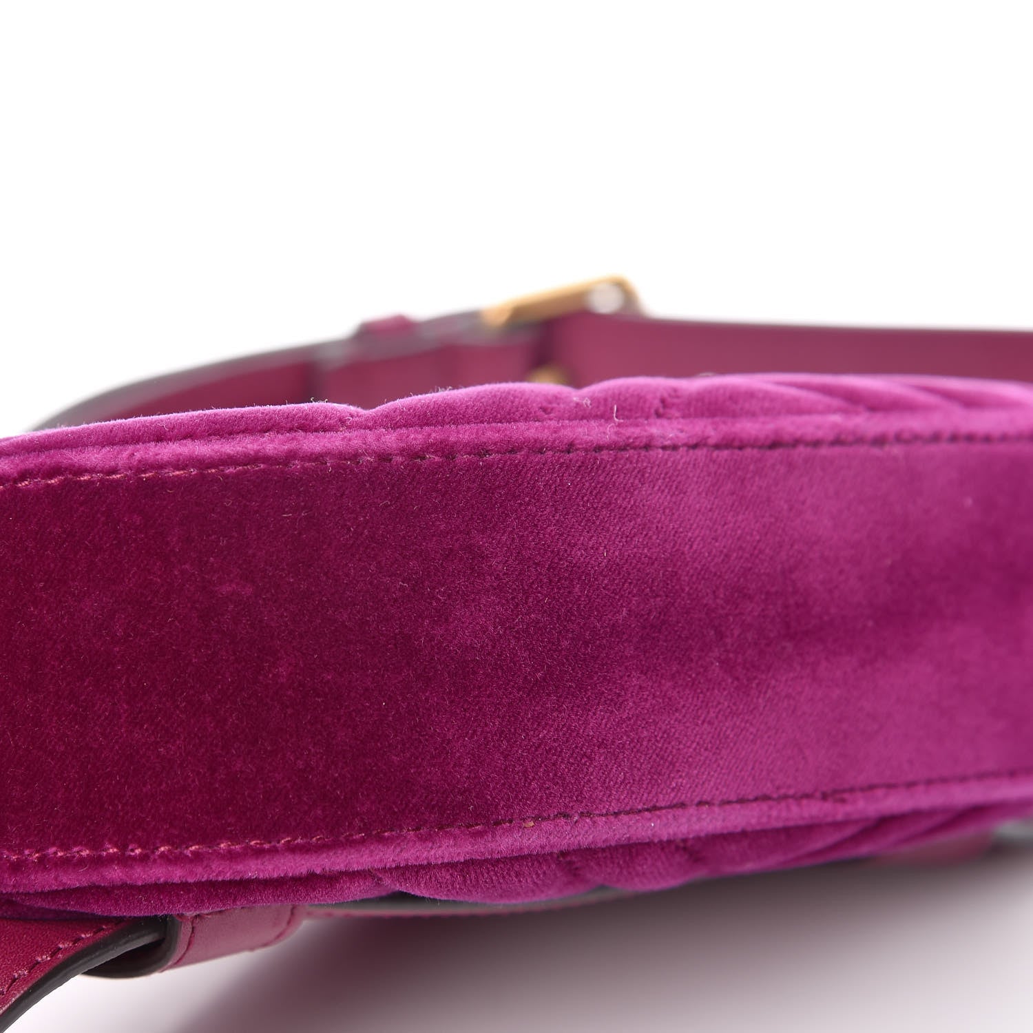 Gucci Velvet Matelasse GG Marmont Belt Bag 75 30 Fuchsia Violet Cyclamen 6 of 10