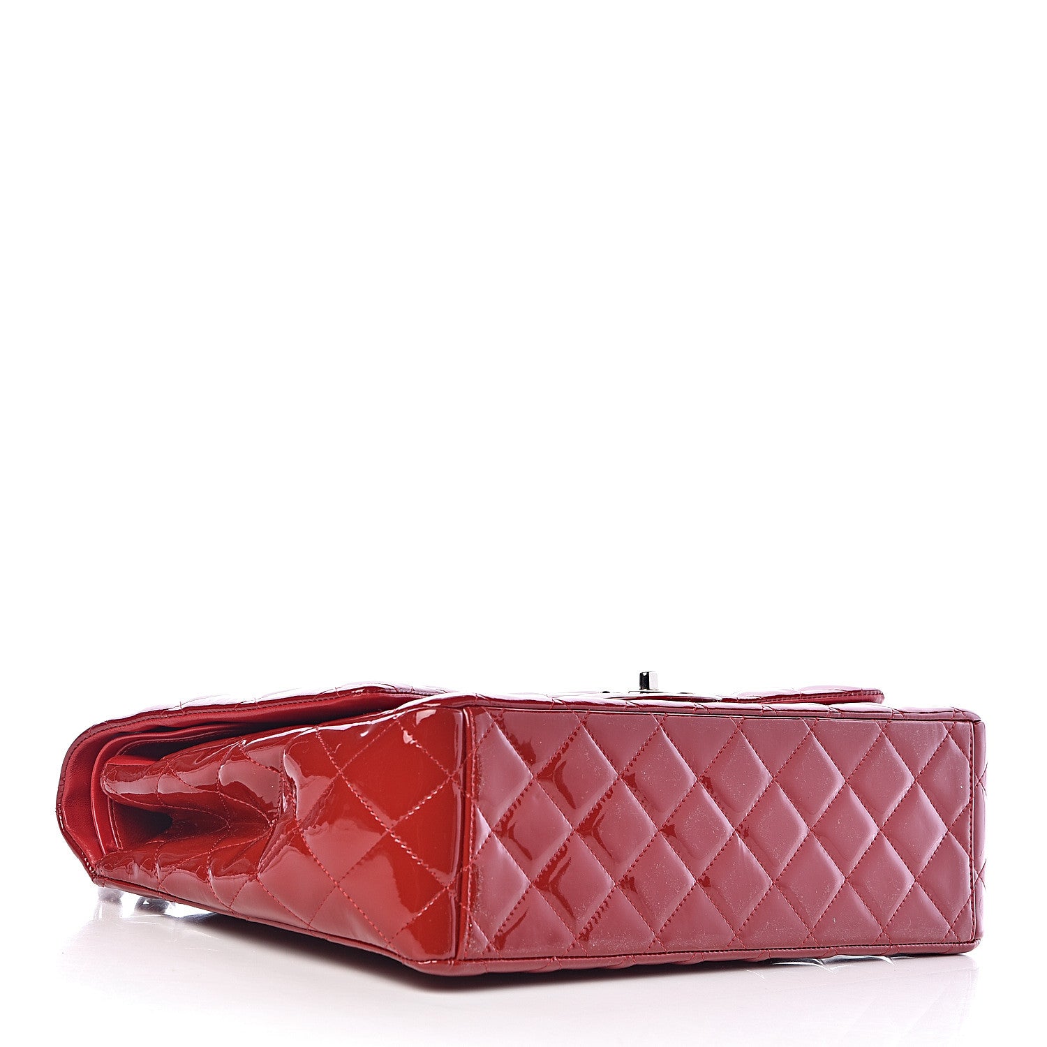 Chanel Patent Quilted Maxi Double Flap Red 4 of 14