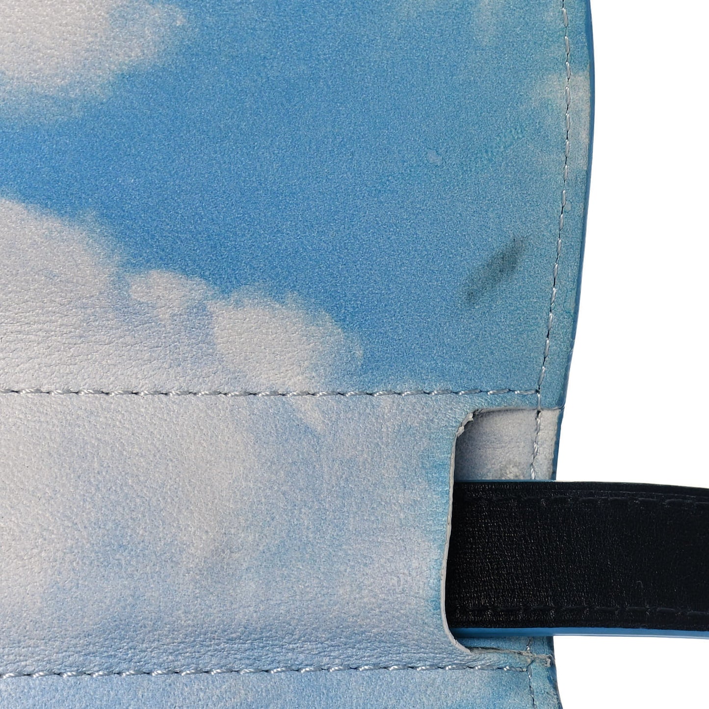 Box Calfskin MM Brillant Clouds Satchel Black Ciel