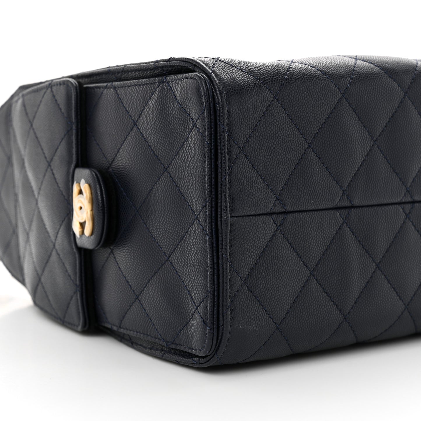 Caviar Quilted Small Chanel 25 Handbag Dark Navy
