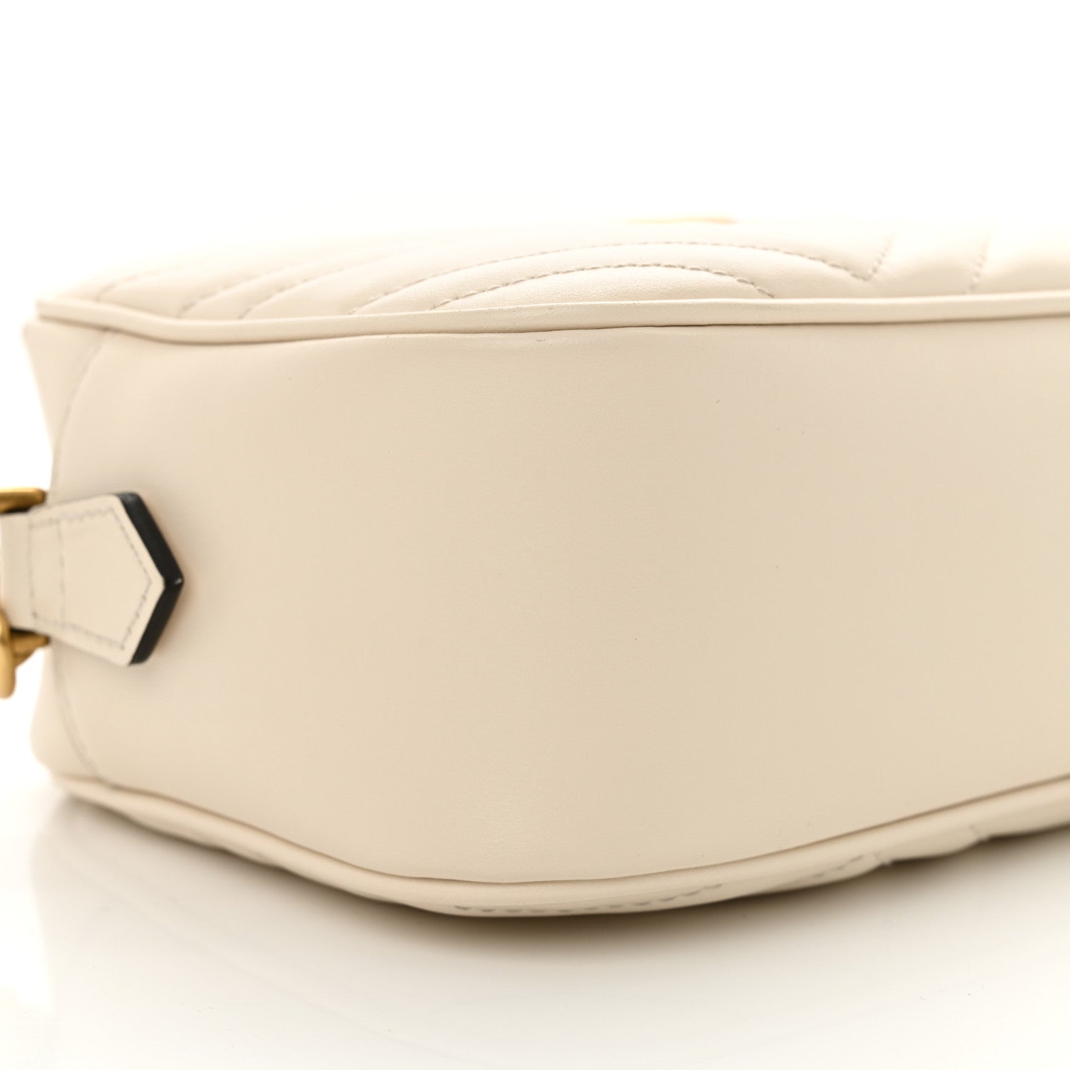 Gucci Calfskin Matelasse Small GG Marmont Chain Shoulder Bag White 9 of 13