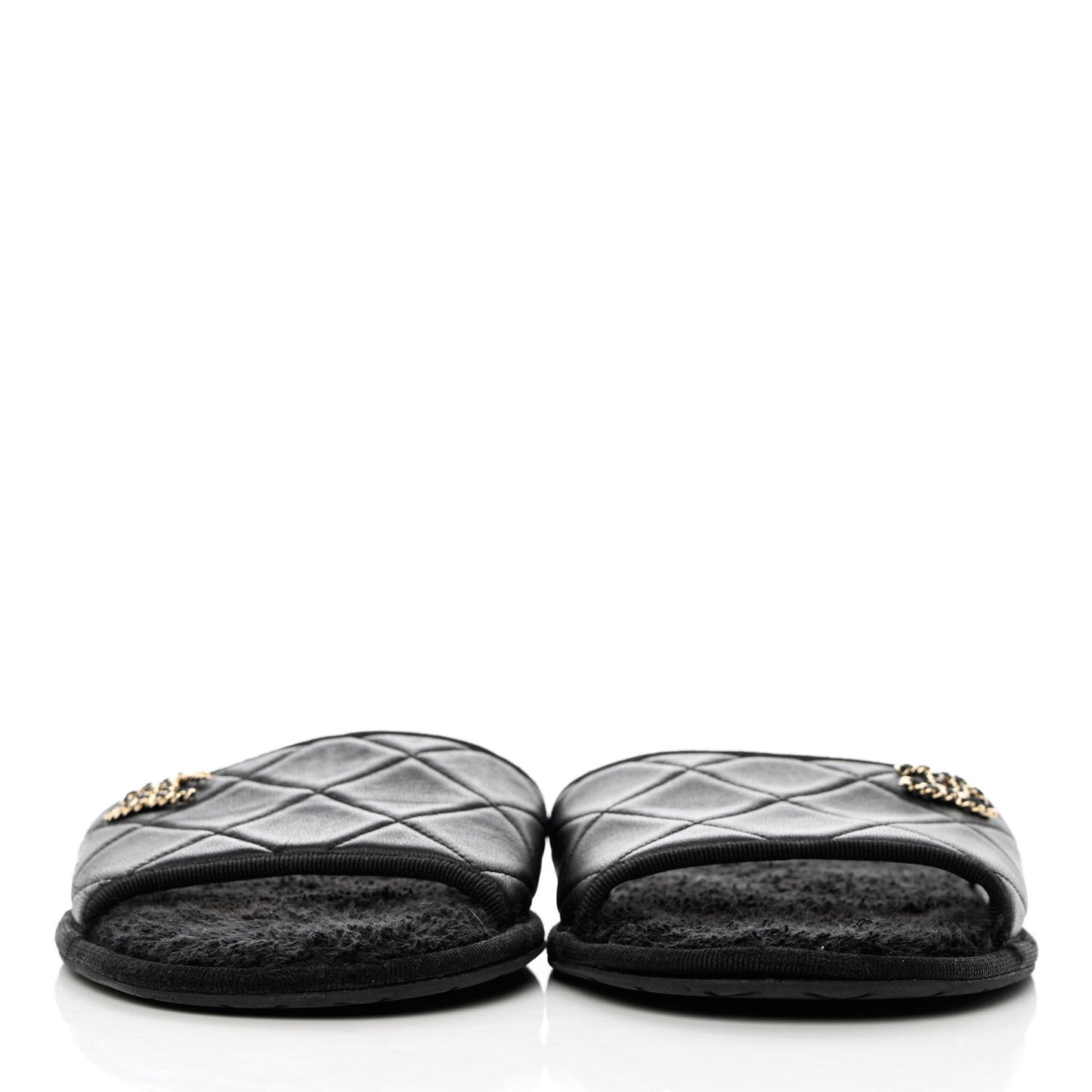 Lambskin CC Flat Mules M Black