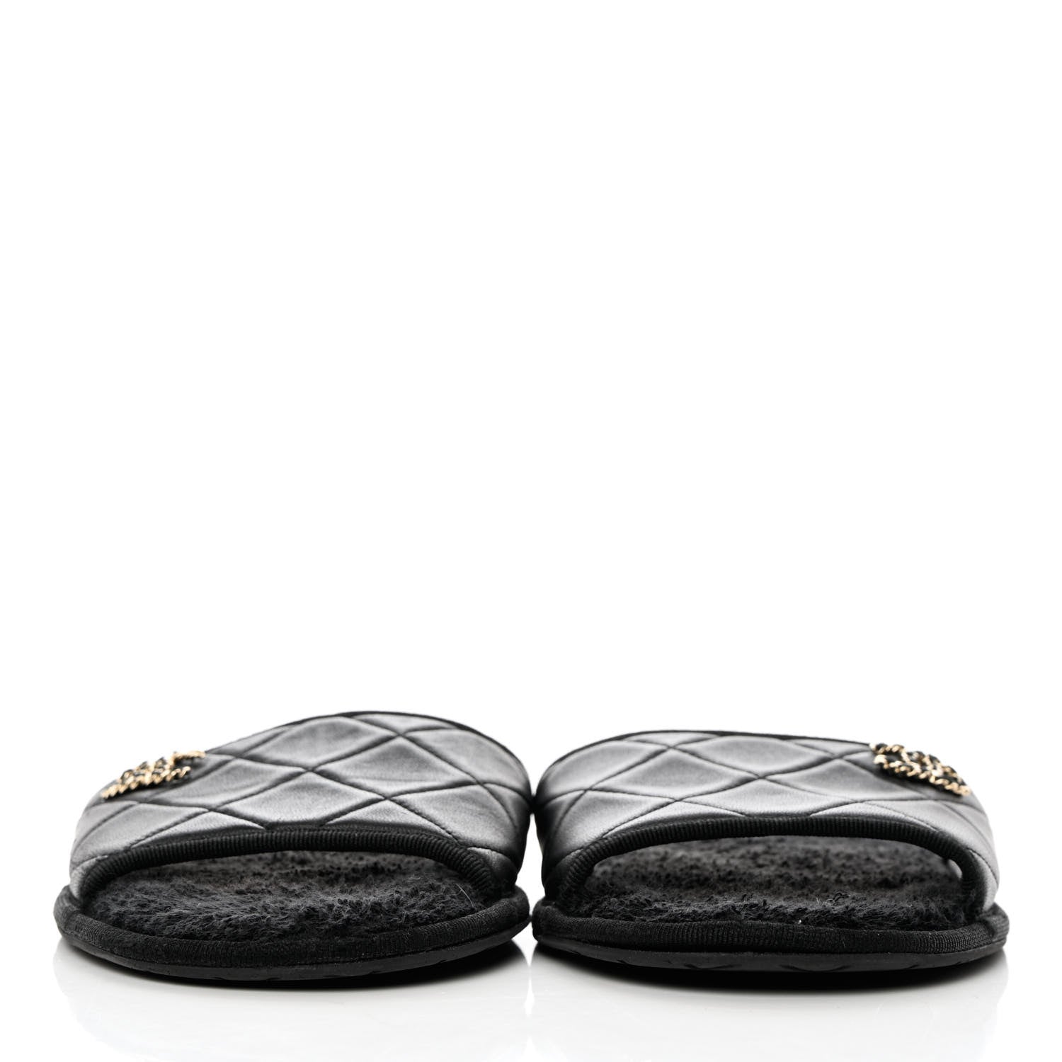 Chanel Lambskin CC Flat Mules M Black 4 of 18
