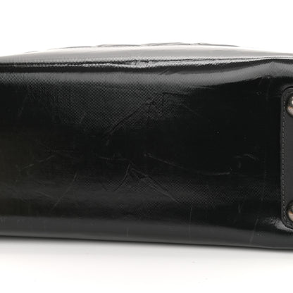 Chanel Calfskin Coated Canvas Quilted Tote Black 12 of 14