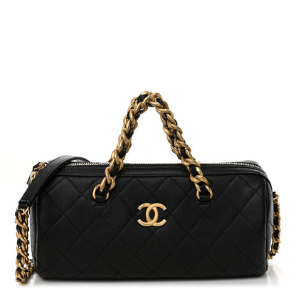 Chanel Caviar Quilted Fashion Therapy Bowling Bag Black 1 of 10