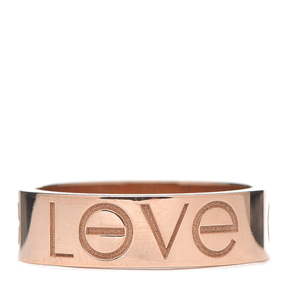Cartier 18K Pink Gold 5.5mm Engraved LOVE Ring 51 5.75 1 of 5