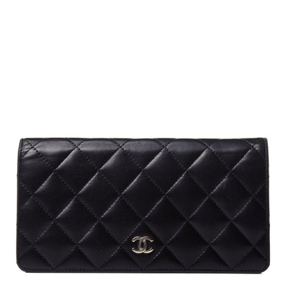Chanel Lambskin Quilted Yen Wallet Black 1 of 15